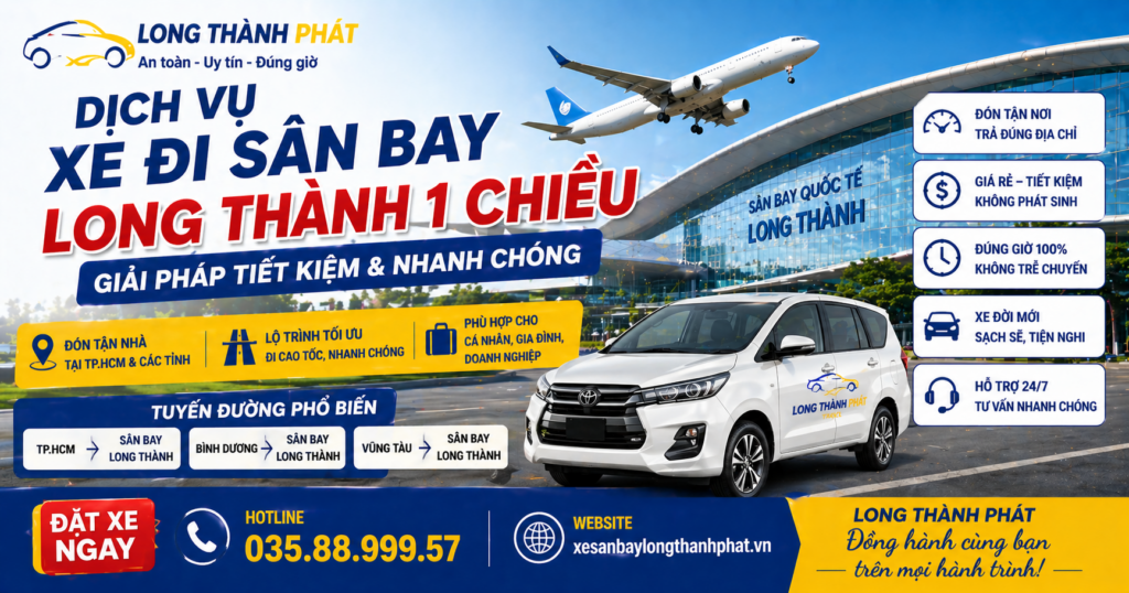 Dịch Vụ Xe Đi Sân Bay Long Thành 1 Chiều